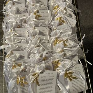 Greek wedding boubounieres